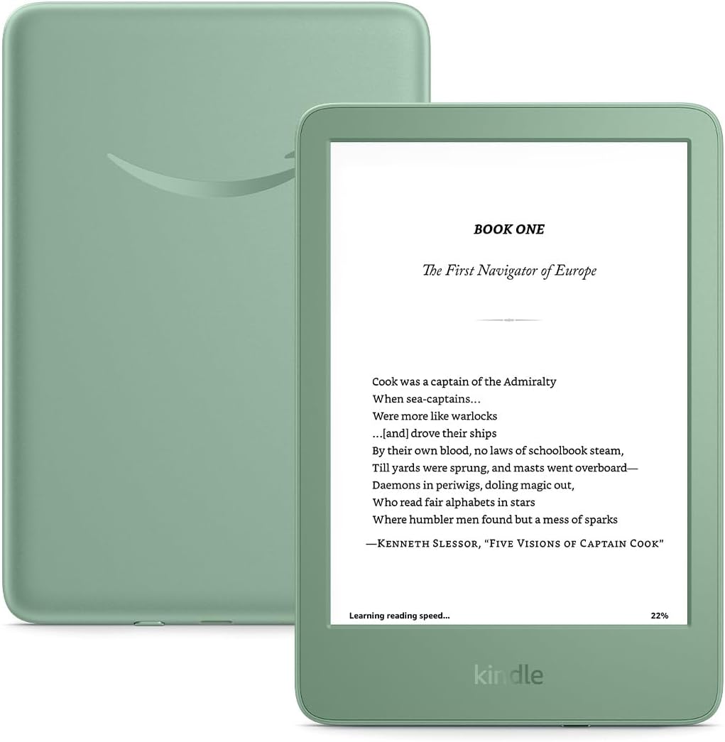 Amazon Kindle 16 GB (2024 model) - Light and compact, with fast page turns, and high contrast ratio - Matcha