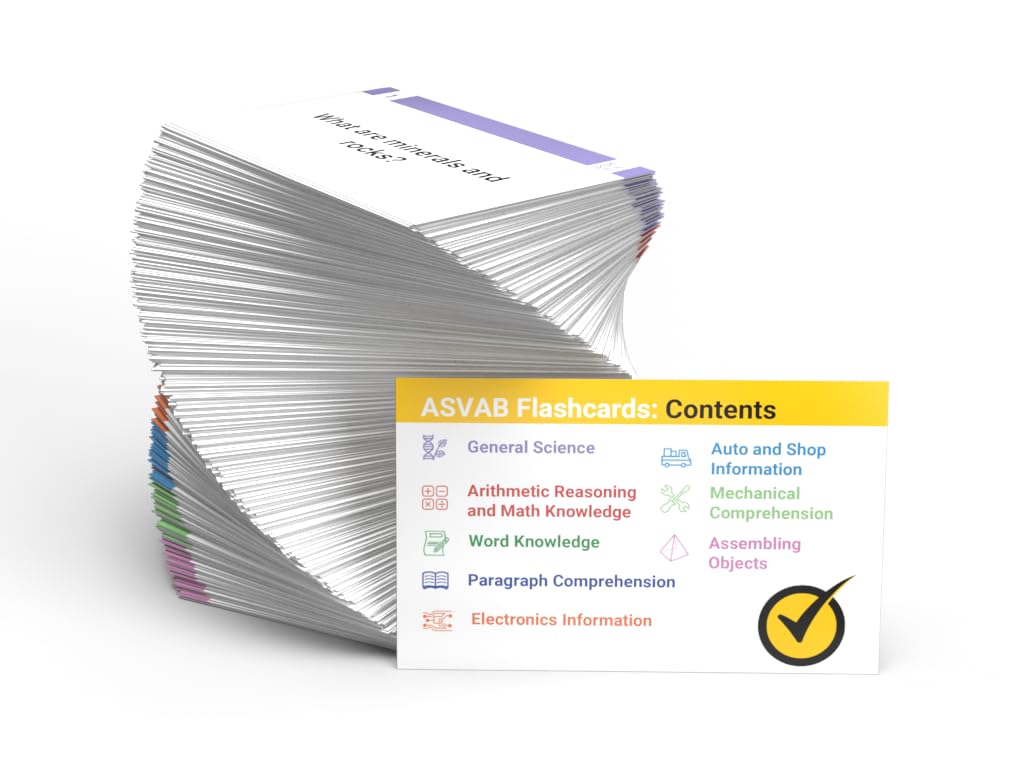 Mometrix: ASVAB Study Cards 2026–2027 — Full Color Test Prep Flash Cards (Ages 16+)