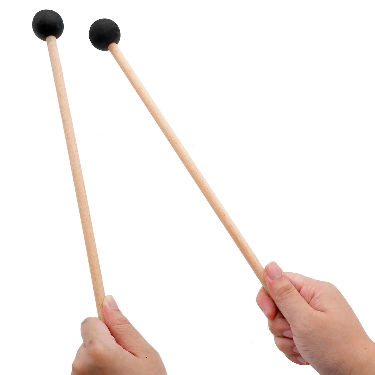 Luomorgo Glockenspiel Mallets, Rubber Head Xylophone Mallets, 2 Pcs