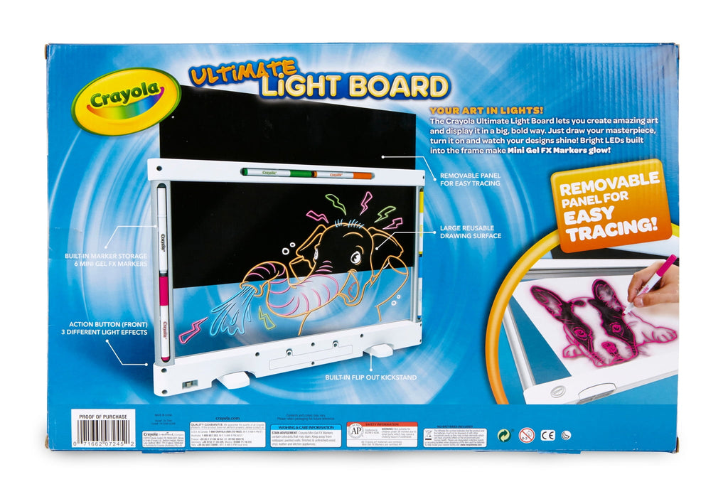 Crayola Ultimate Light Board, White, LED Tracing & Drawing Board, Ligh