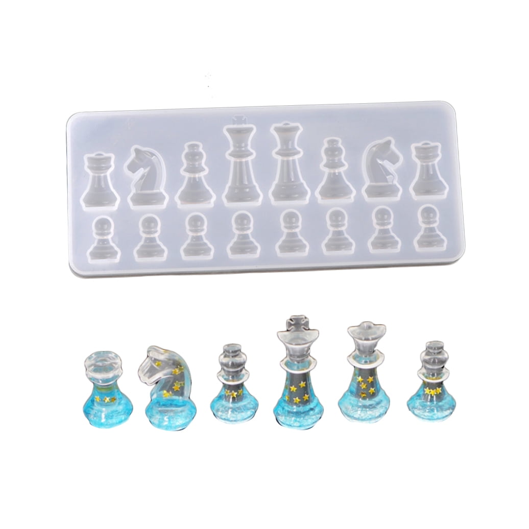 Clispeed Chess Resin Mold Silicone Transparent 1Pack