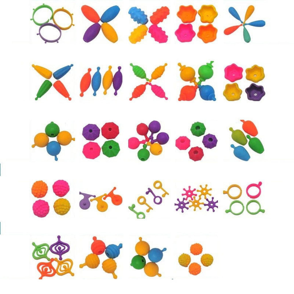 CxhicLuv Beads for Kids' Jewelry Making, Snap Beads Set for Necklaces,