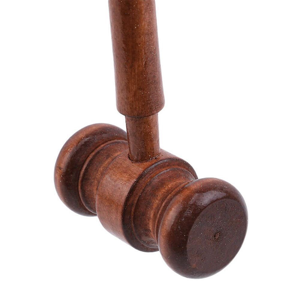 1PC Crafted Court Hammer Gavel Handmade Wooden Auction Lawyer Judge Ha