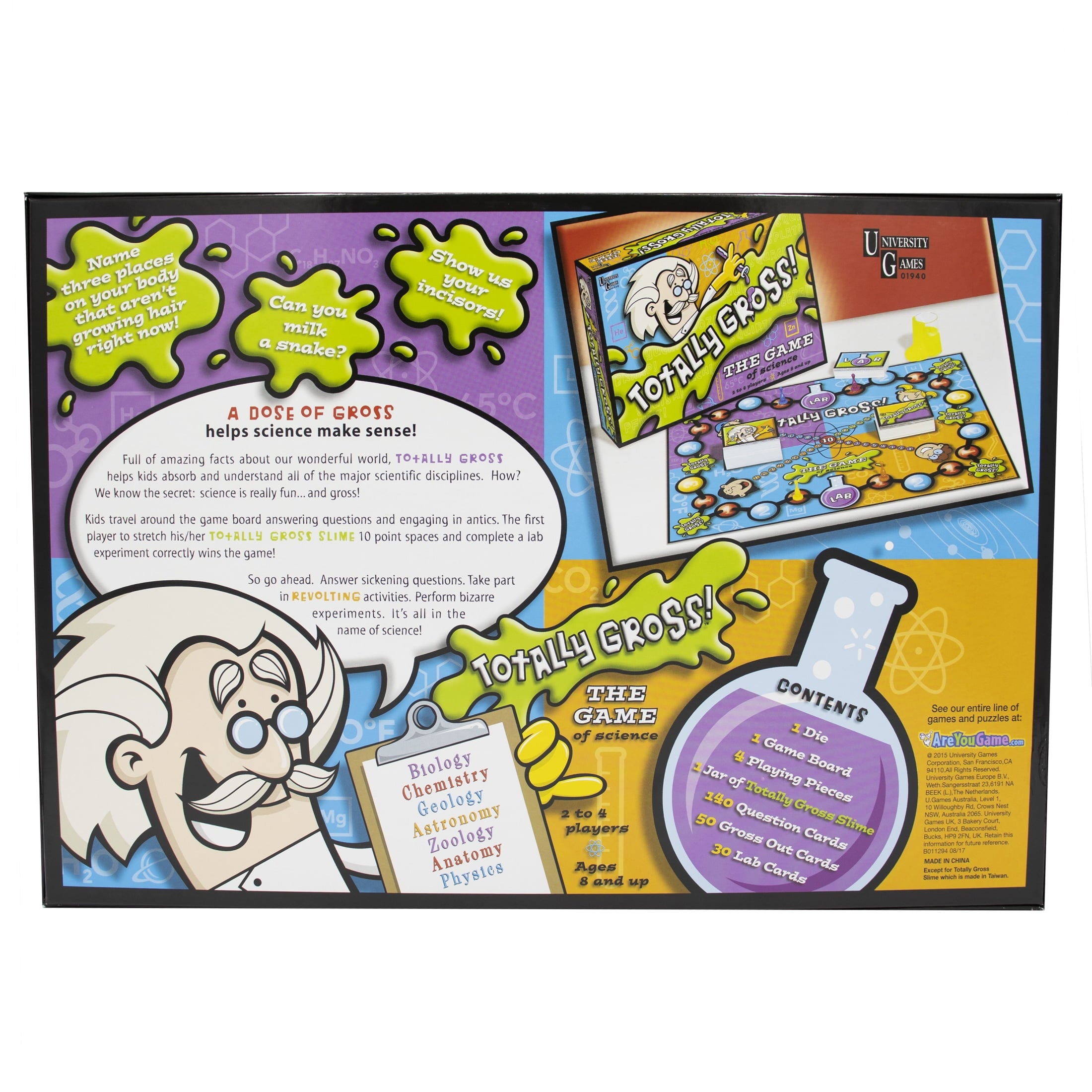 University Games Totally Gross! The Game Of Science Learning Board Gam