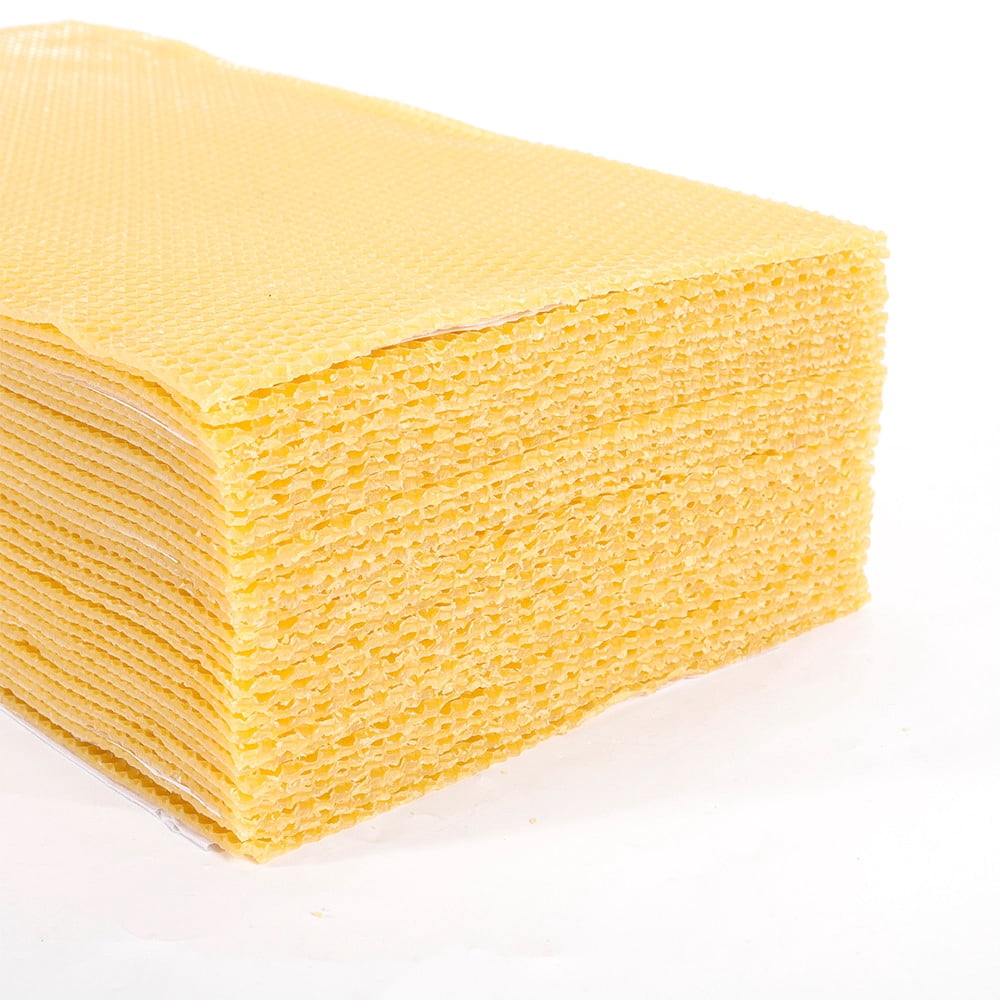 30Pcs Beeswax Foundation Sheets – Beekeeping Supplies 7.68×16.34 In