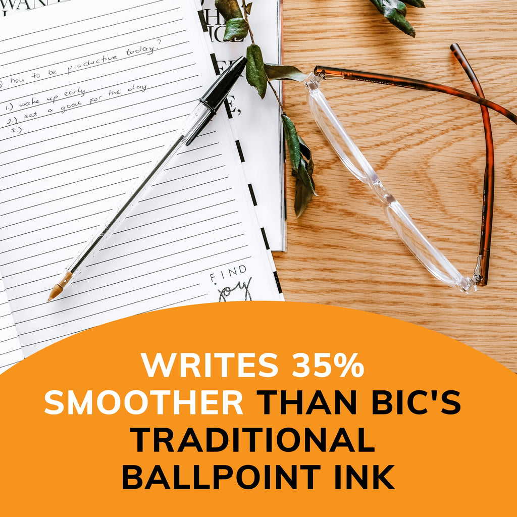 BIC Cristal Xtra Smooth Medium Point Ball Pen, Black Ink, 10 Pack