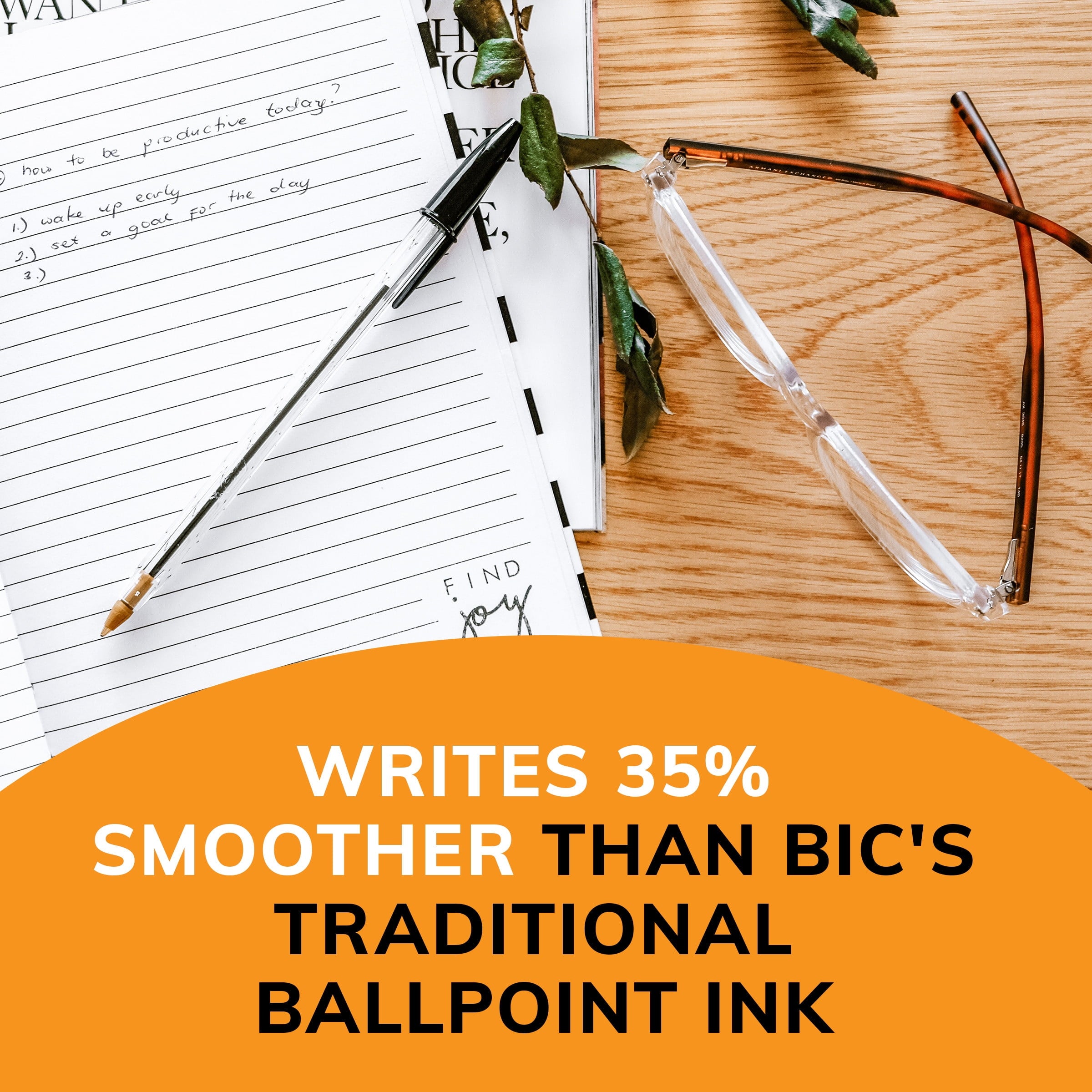 BIC Cristal Xtra Smooth Medium Point Ball Pen, Black Ink, 10 Pack