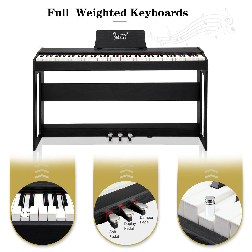 Zimtown Digital Piano 88-Key Home Full Weighted Hammer Heavy Action fo