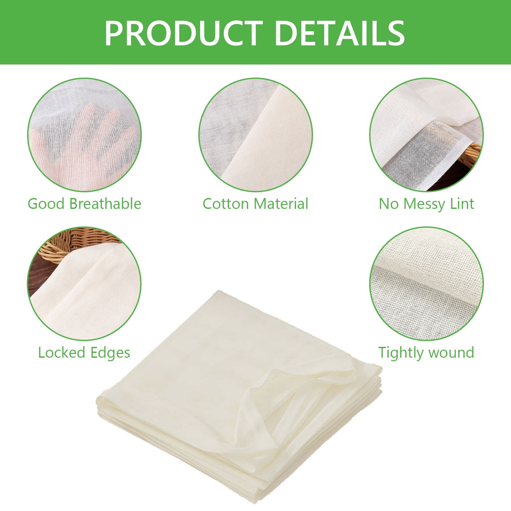 Tripumer 10 Pcs Cheese Making Cloth Reusable Cheesecloth 20x20 inch Ch