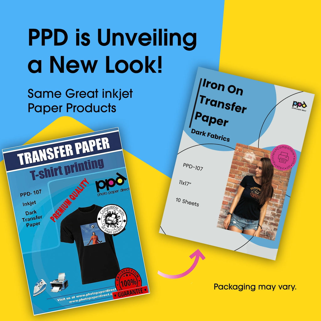 PPD 10 Sheets 11x17" - Inkjet Iron-on Heat Transfer Paper for Black &