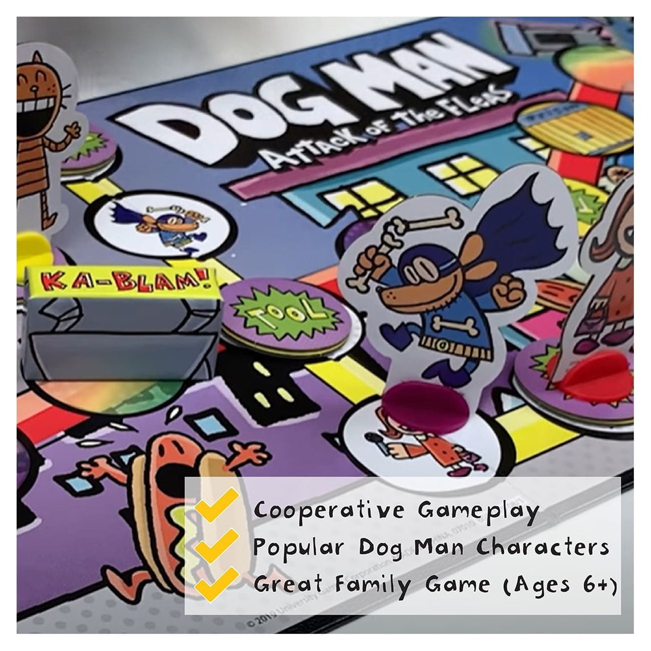University Games | Dog Man Attack of The FLEAS Cooperative Board Game
