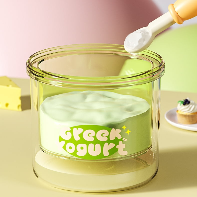 Efficient Yogurt Separator With Filter, Stylish Green Yogurt Making Ki