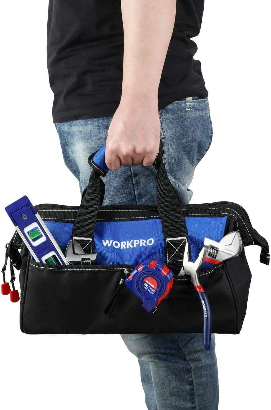 WORKPRO 125-Piece Household Tool Kit – 3.6V Rechargeable Screwdriver