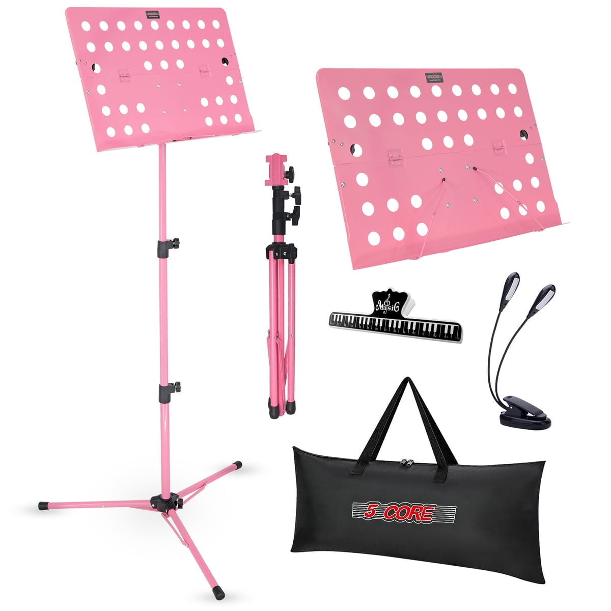 Music Stand for Sheet Music Heavy Duty Folding Portable Stands Book Cl