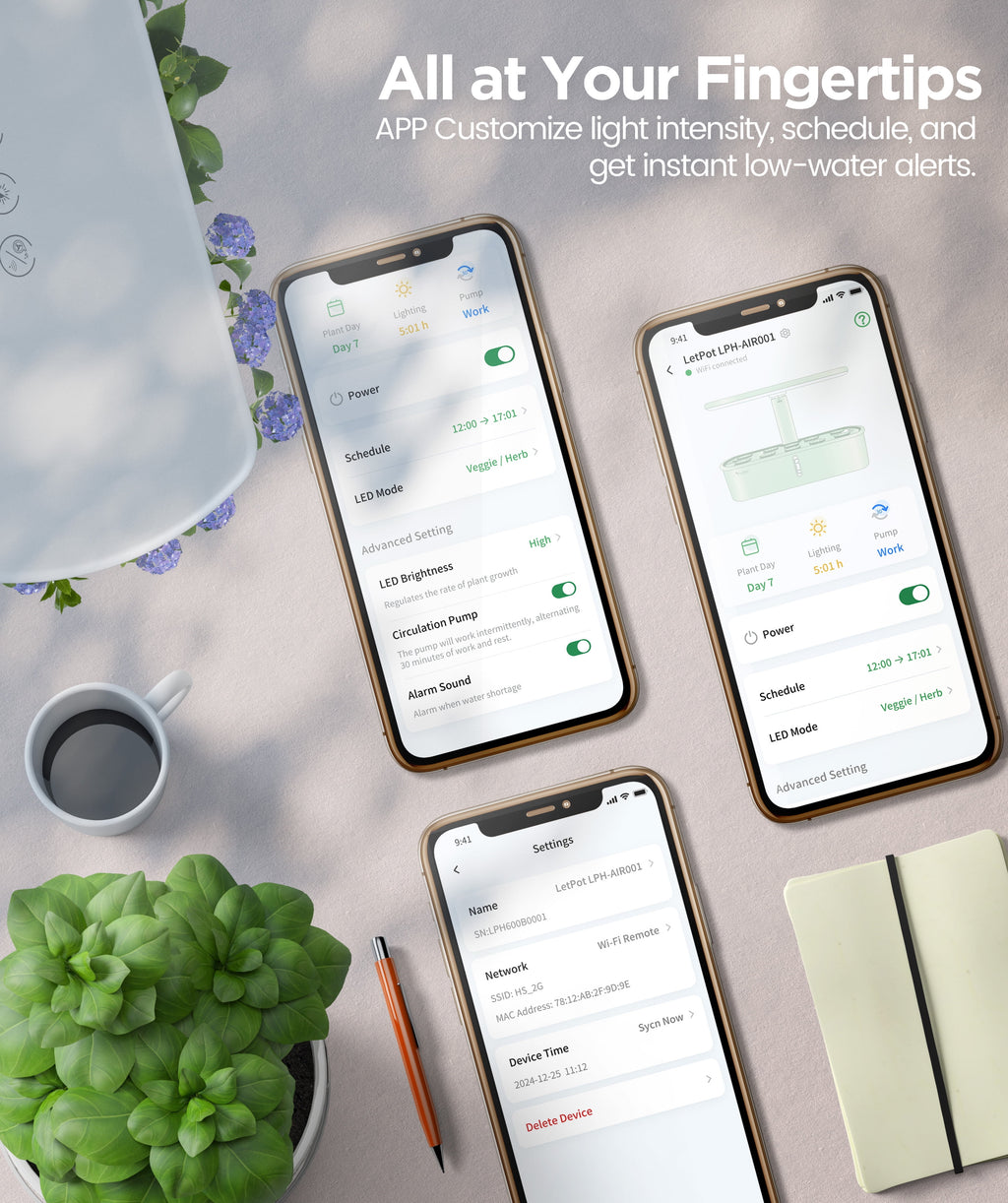 LetPot LPH-Air 10-Pod Hydroponics Growing System - APP&WiFi Controlled