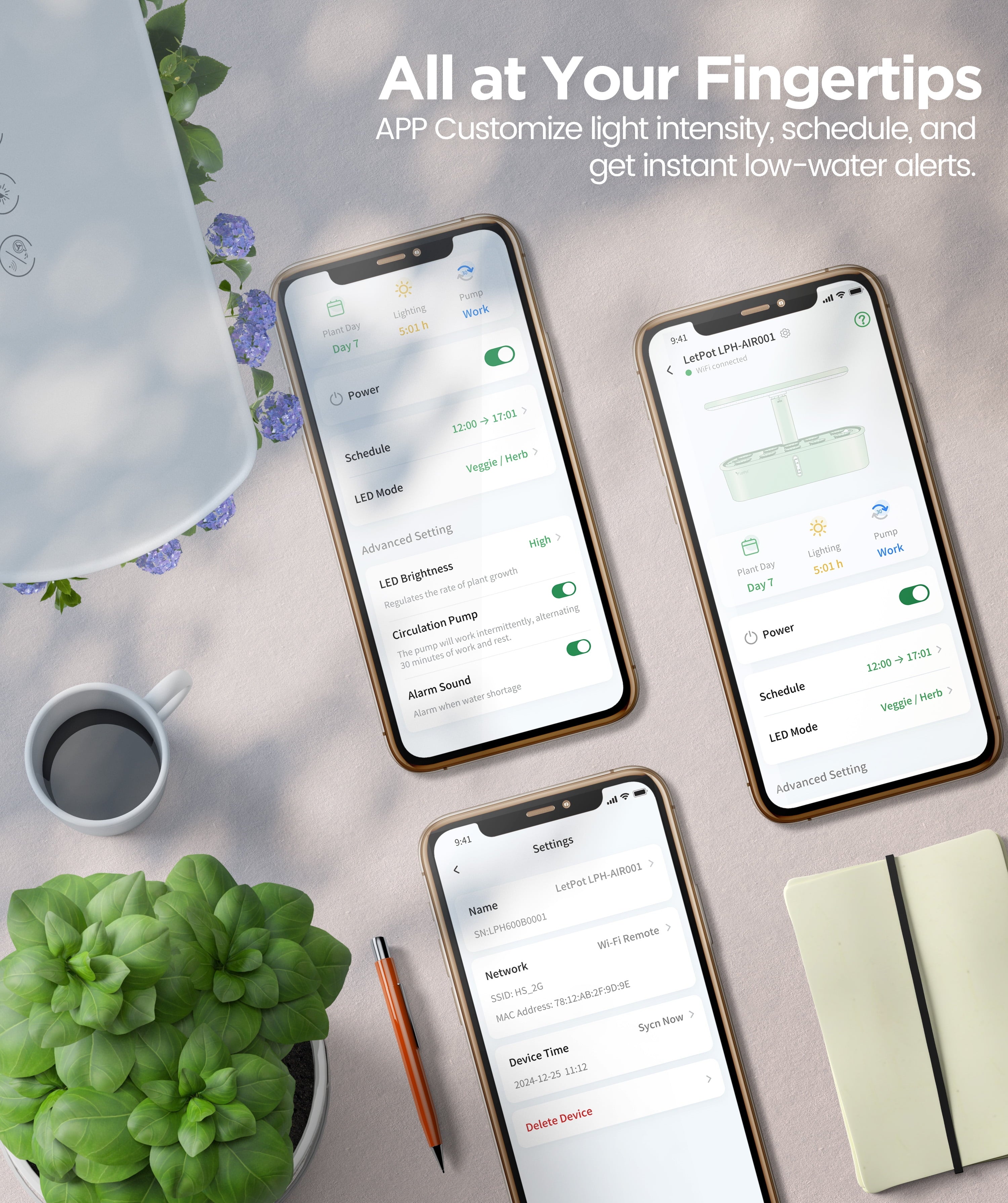 LetPot LPH-Air 10-Pod Hydroponics Growing System - APP&WiFi Controlled