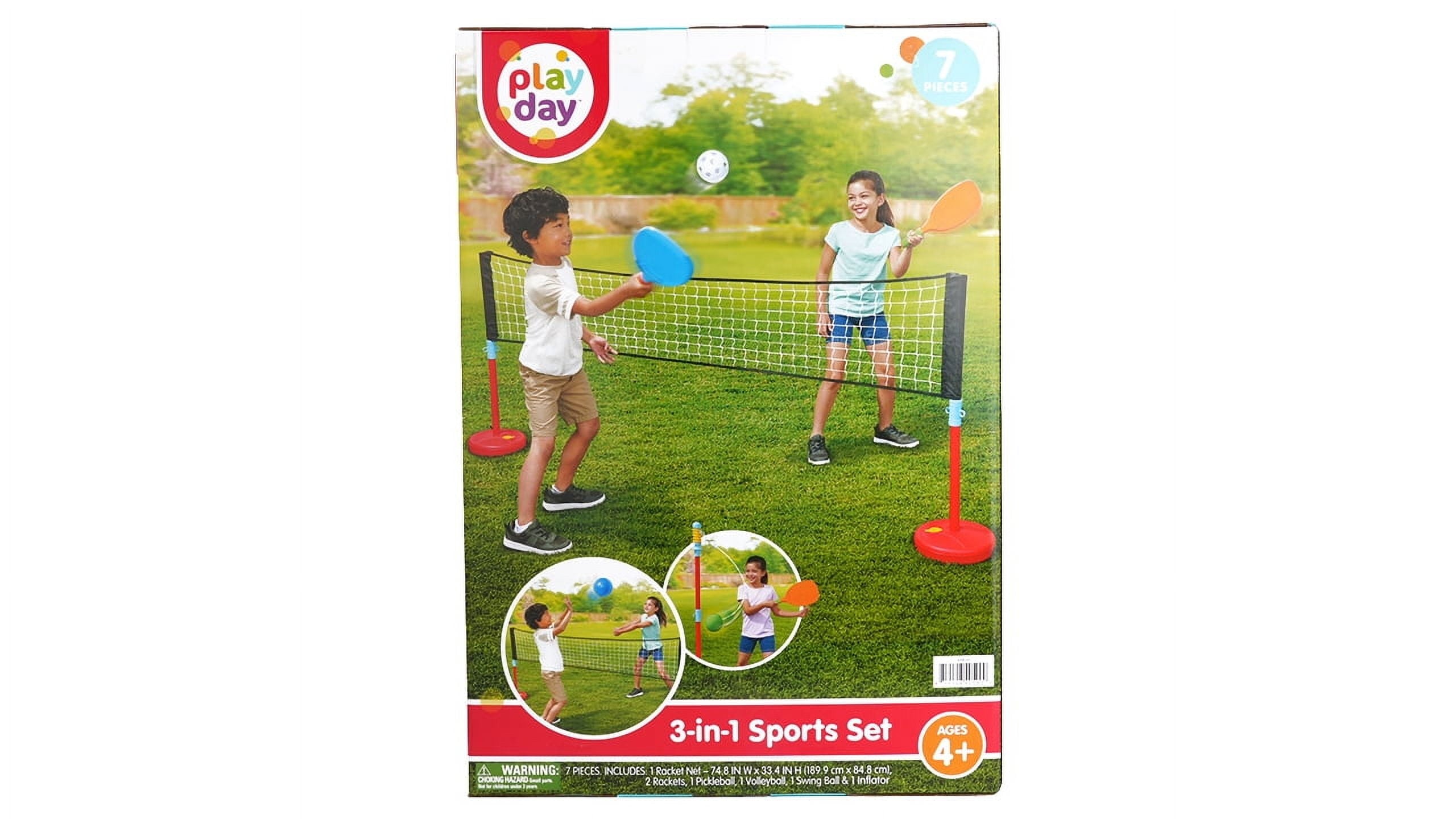 Play Day 3-in-1 Game Set, 7 Pieces, Children Ages 3+