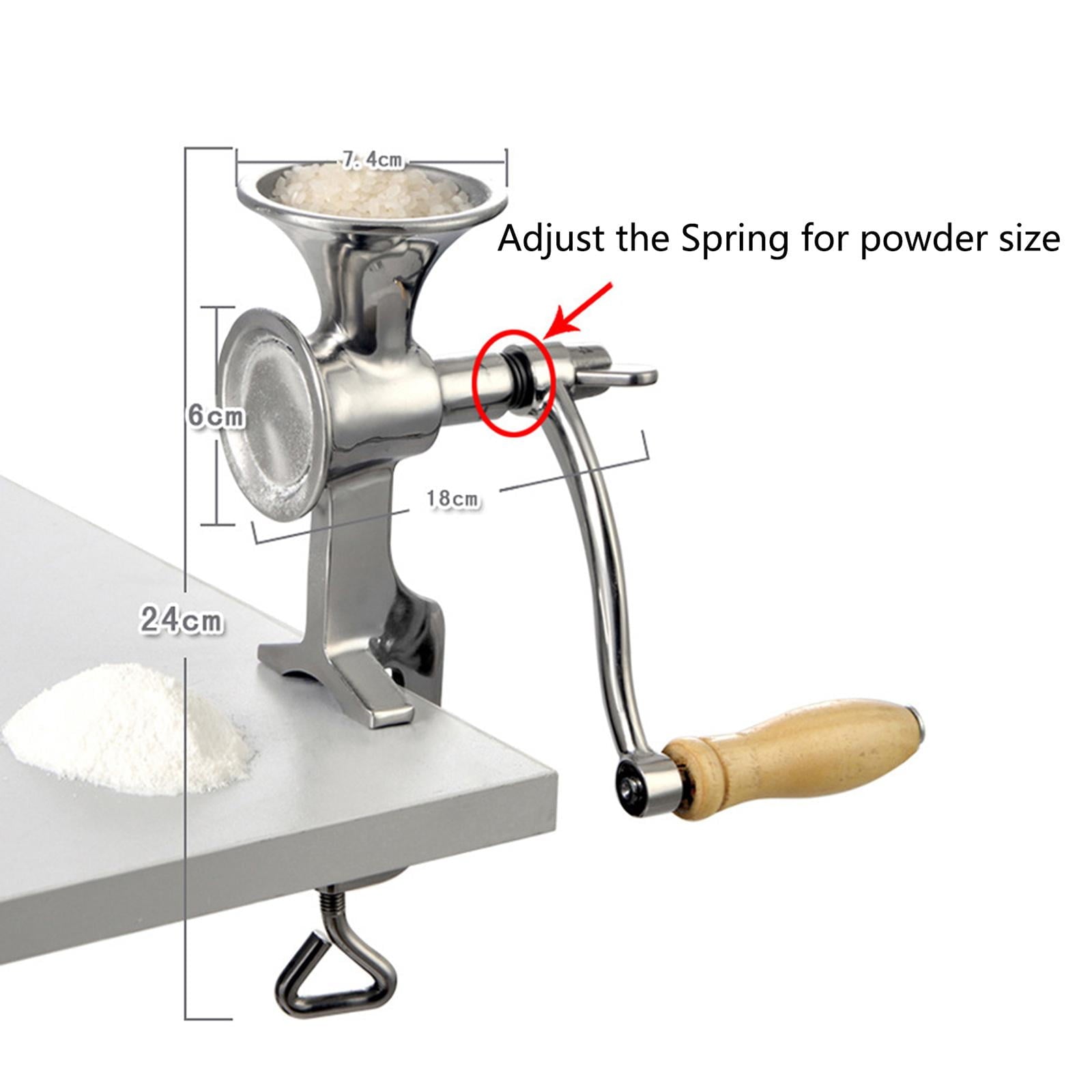 Axioma Crafts Creation Hand Crank Grain Mill Table Clamp Manual Grain
