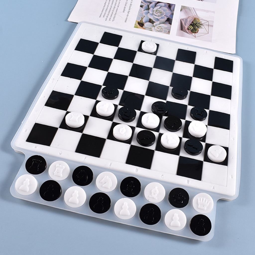 Crystal Epoxy Resin Mold Board Game International Chess Casting Silico