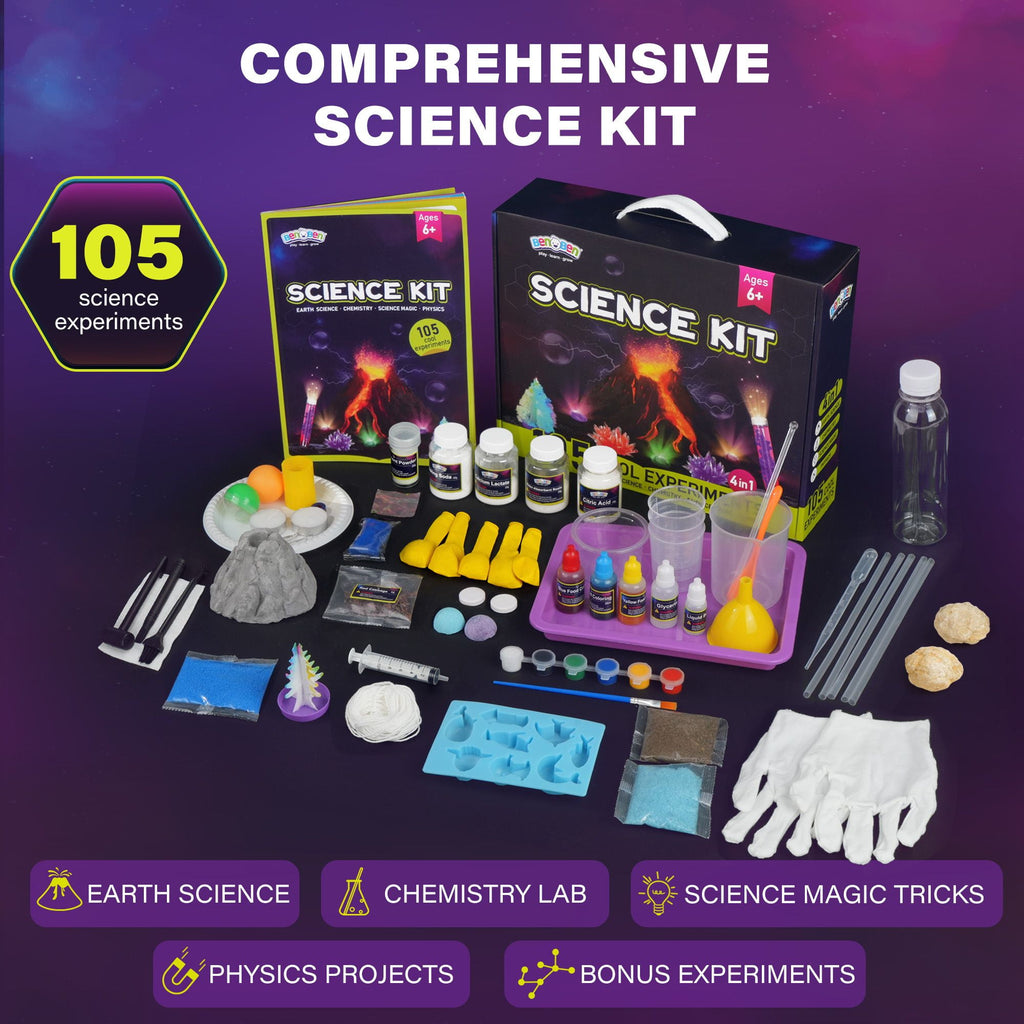 BenBen Science Kit for Kids Ages 8-12, 105 Lab Experiment, STEM Toy Ed