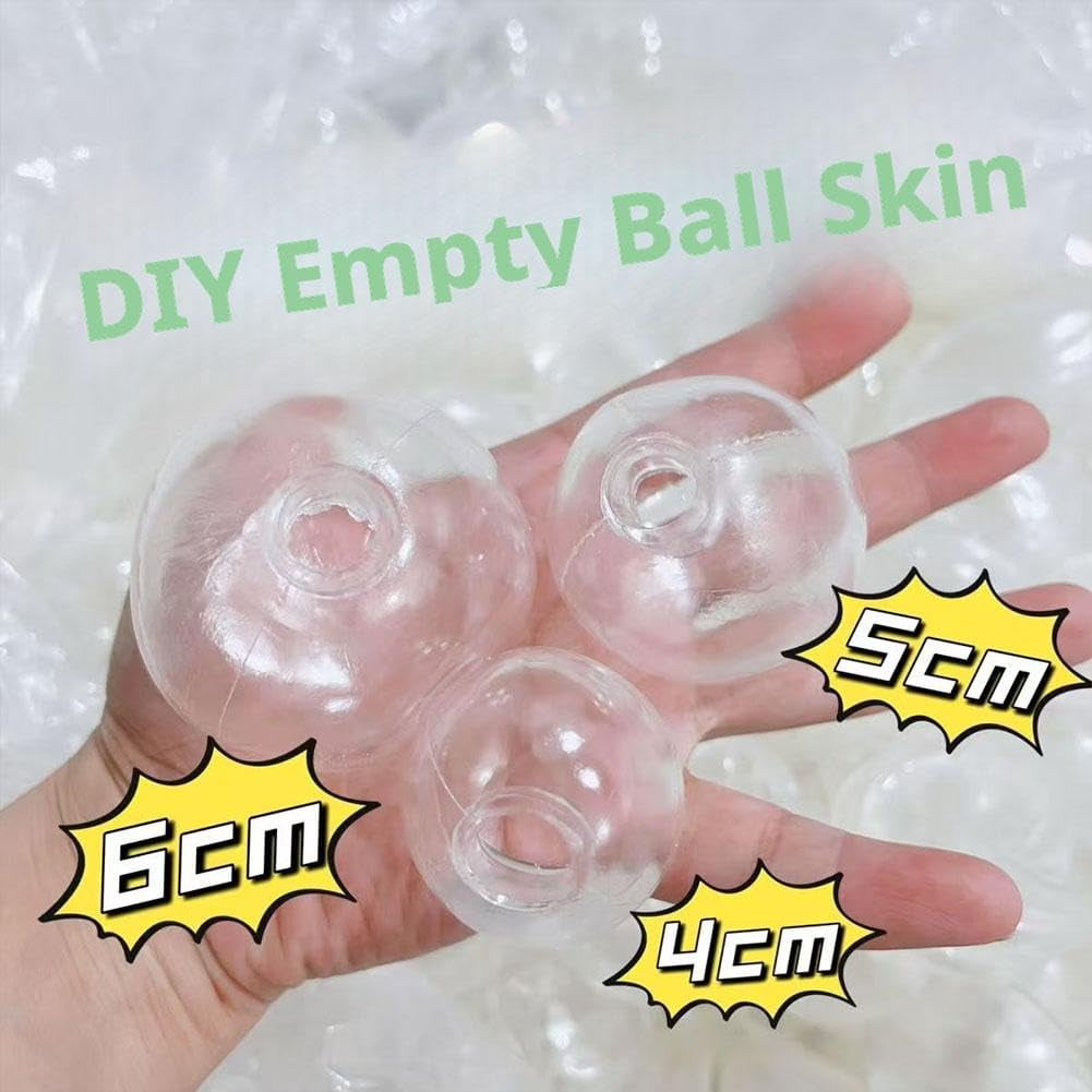12 Pcs DIY Stress Ball Making Kit – Empty Squishy Skins – Crunchy