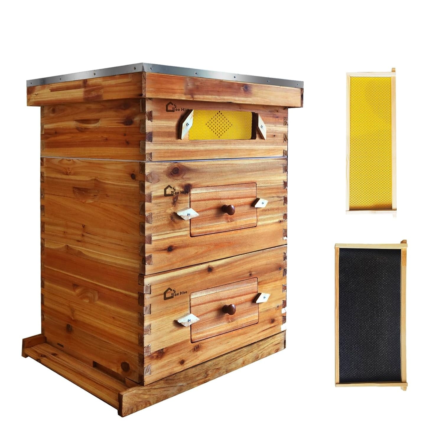 10-Frame Langstroth Beehive Starter Kit, Wax-Coated Complete Beehive K