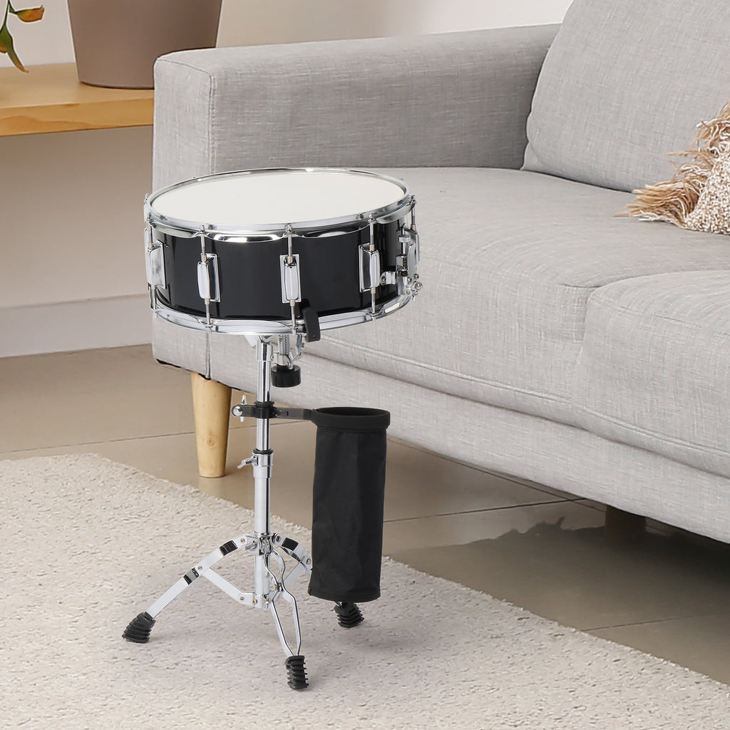 Snare Drum Set with Drumstick Holder, Snare Drum Bag, Strap, Mute Pad