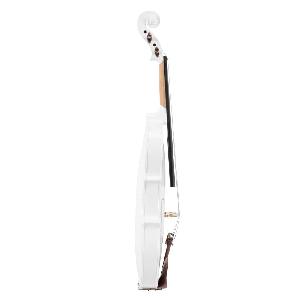 Glarry 4/4 Violin for Beginner with Case, Bow,Shoulder, Matte White