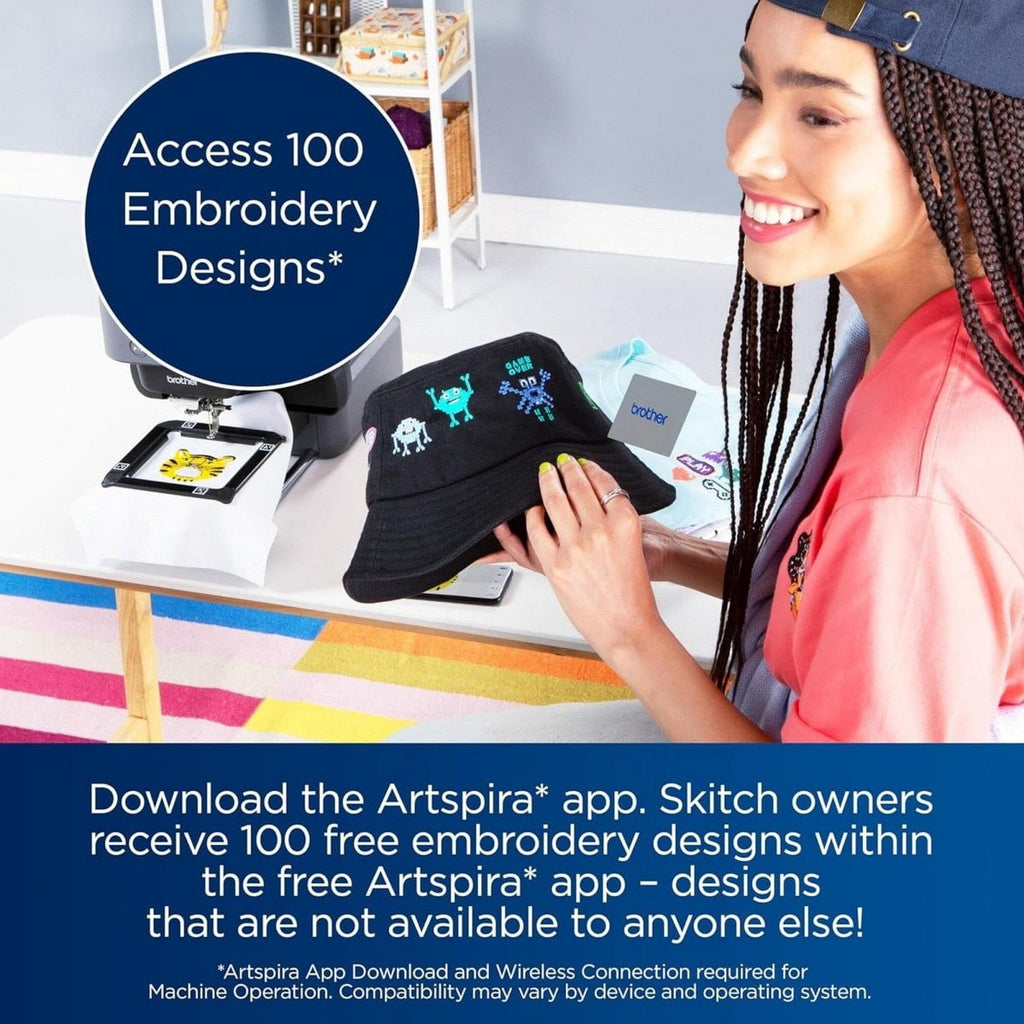 Brother Skitch PP1 4" x 4" Embroidery Machine with Artspira Studio