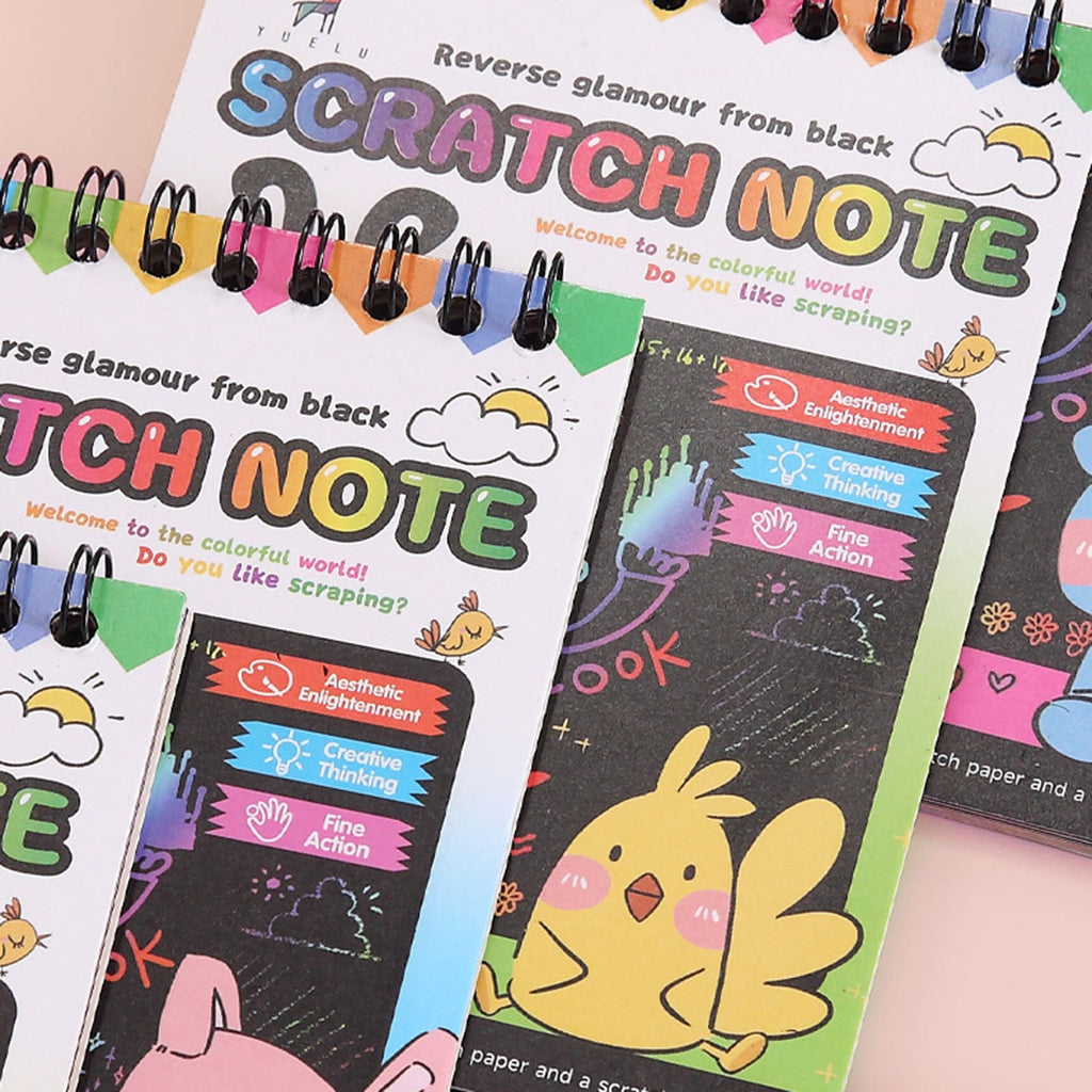 Green Reusable Scratch Art Paper Set For Children With Sketch Tool Cre