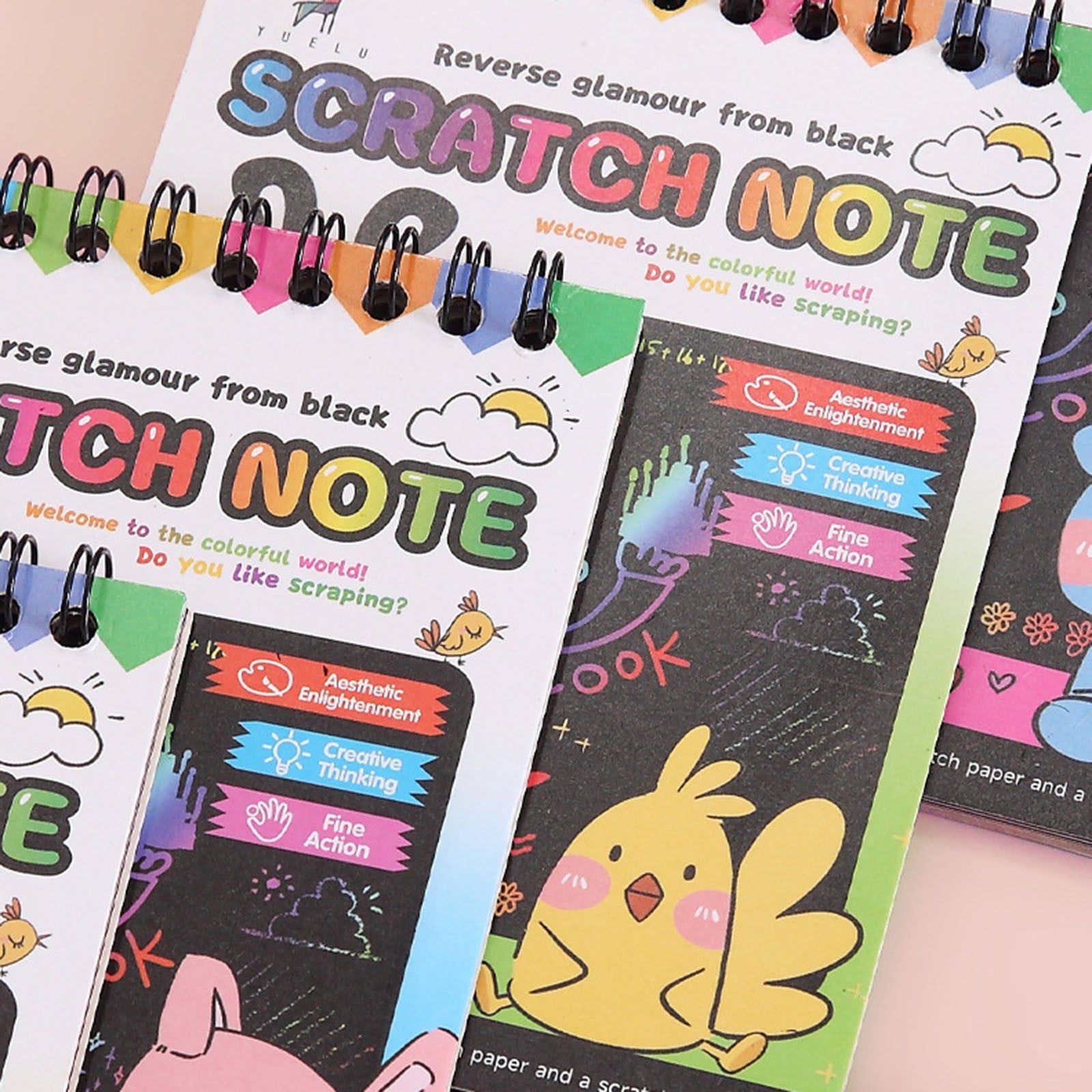 Green Reusable Scratch Art Paper Set For Children With Sketch Tool Cre