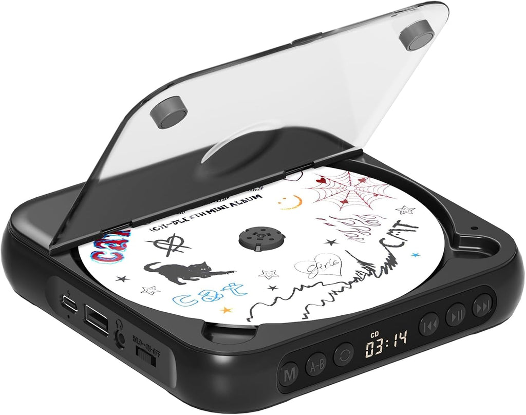 ENVYCLOUD Rechargeable CD Player with Speakers for Learning (K–12)