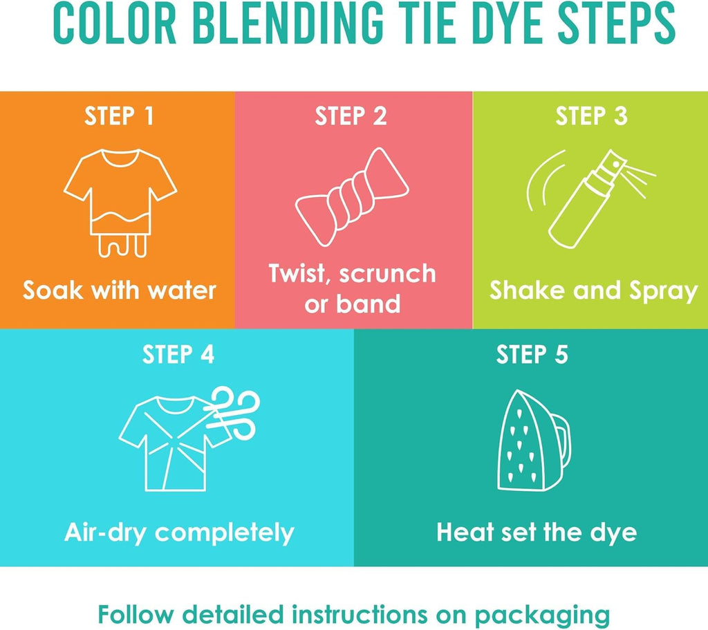 Sei Tie Dye Kit Natural Fade, 8 Color Earth Tone Fabric Dye Spray Set
