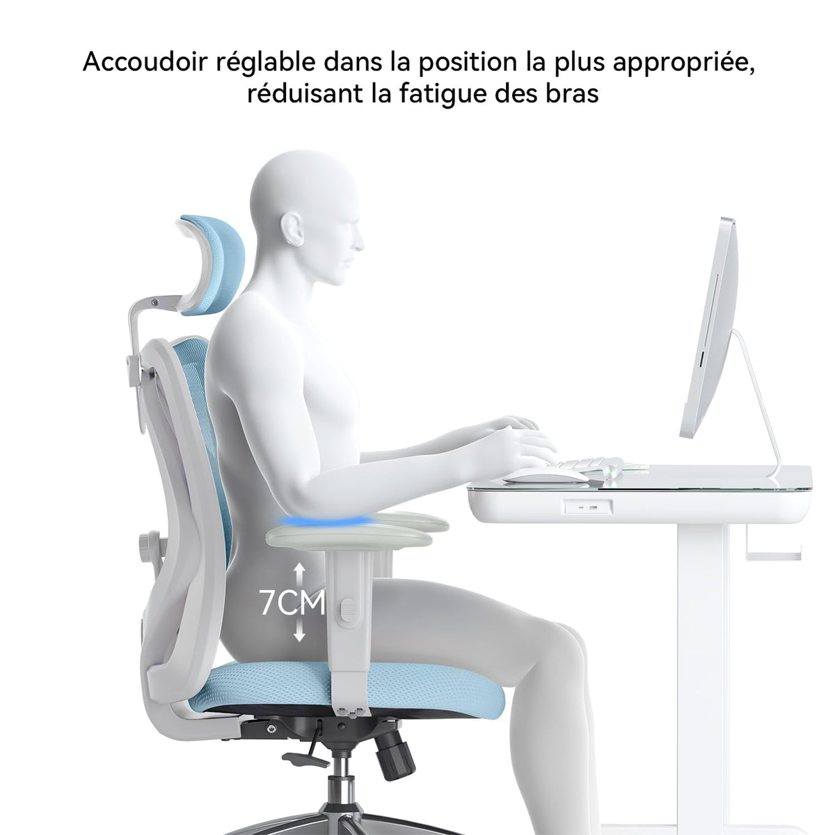 SIHOO M18 Ergonomic Office Chair, Mesh Back Desk Chair with Headrest
