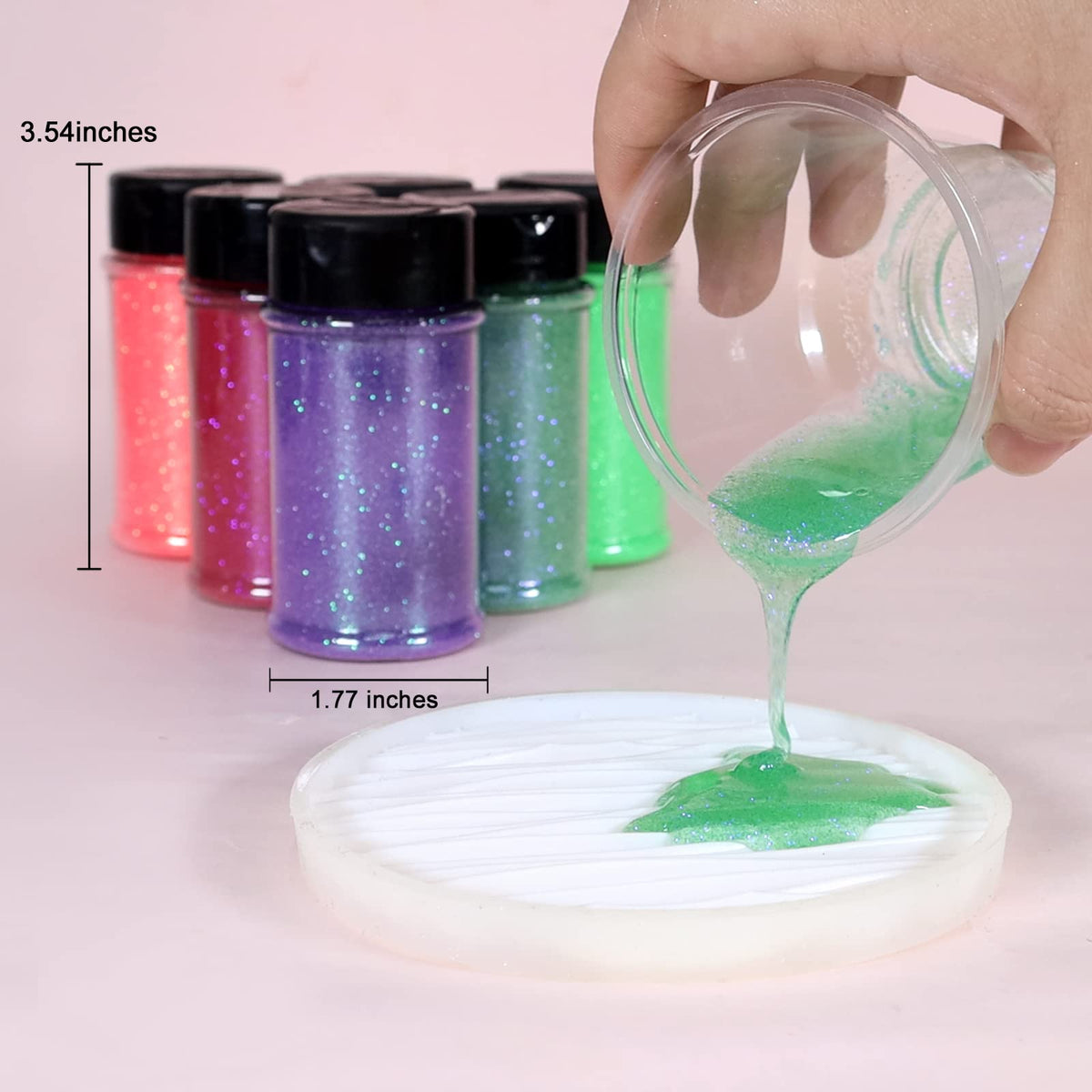 Renfio: Ultra Fine Glitter Powder, 2.11 oz (60g) – Metallic & Holographic