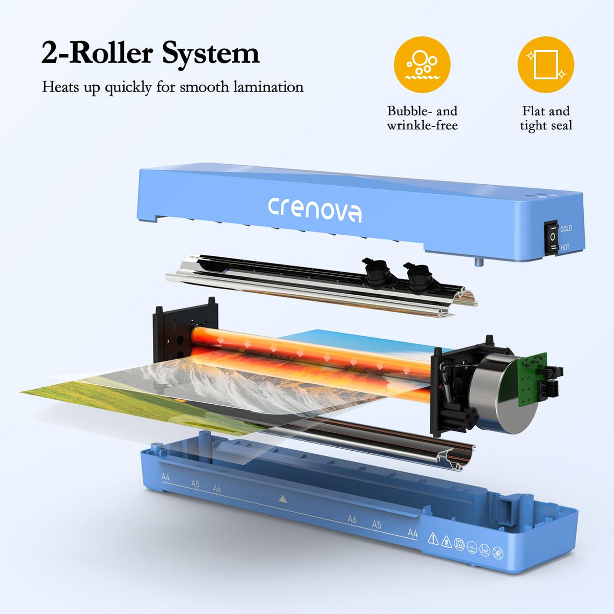 13" A4 Thermal Laminator with 10 Laminating Sheets