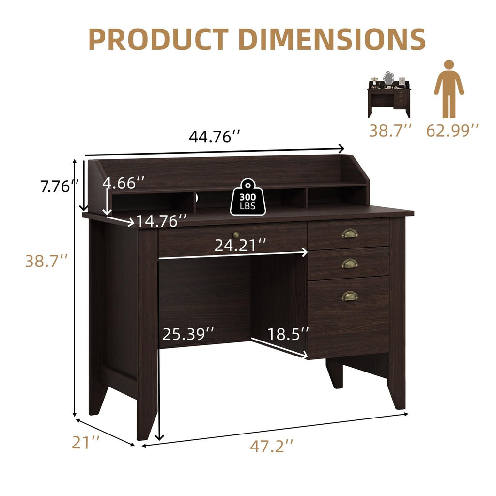 4 EVER WINNER 47-Inch Student Desk with Drawers