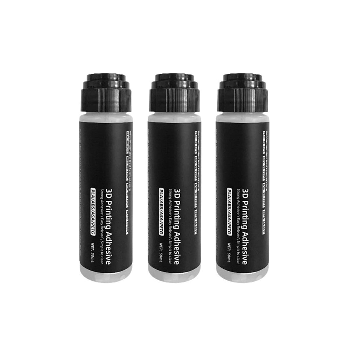 Compatible with Flashforge 3D Printing Glue 50ml/Bottle, Compatible with PLA/ABS/PETG/ASA, Compatible with Adventurer 5M Series(3PCS)