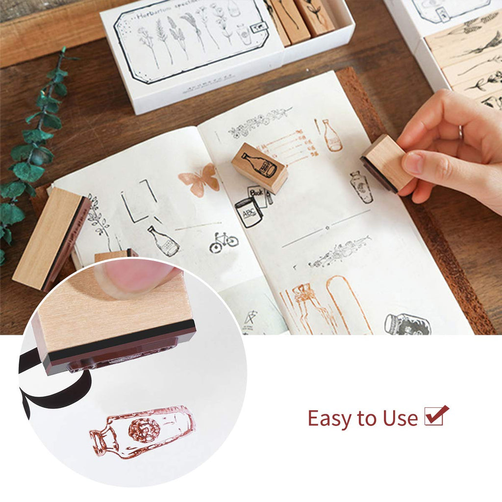 UCEC CRAFT: 70-Piece Alphabet Rubber Stamp Set for Clay & Crafting – Letters, Numbers & Punctuation