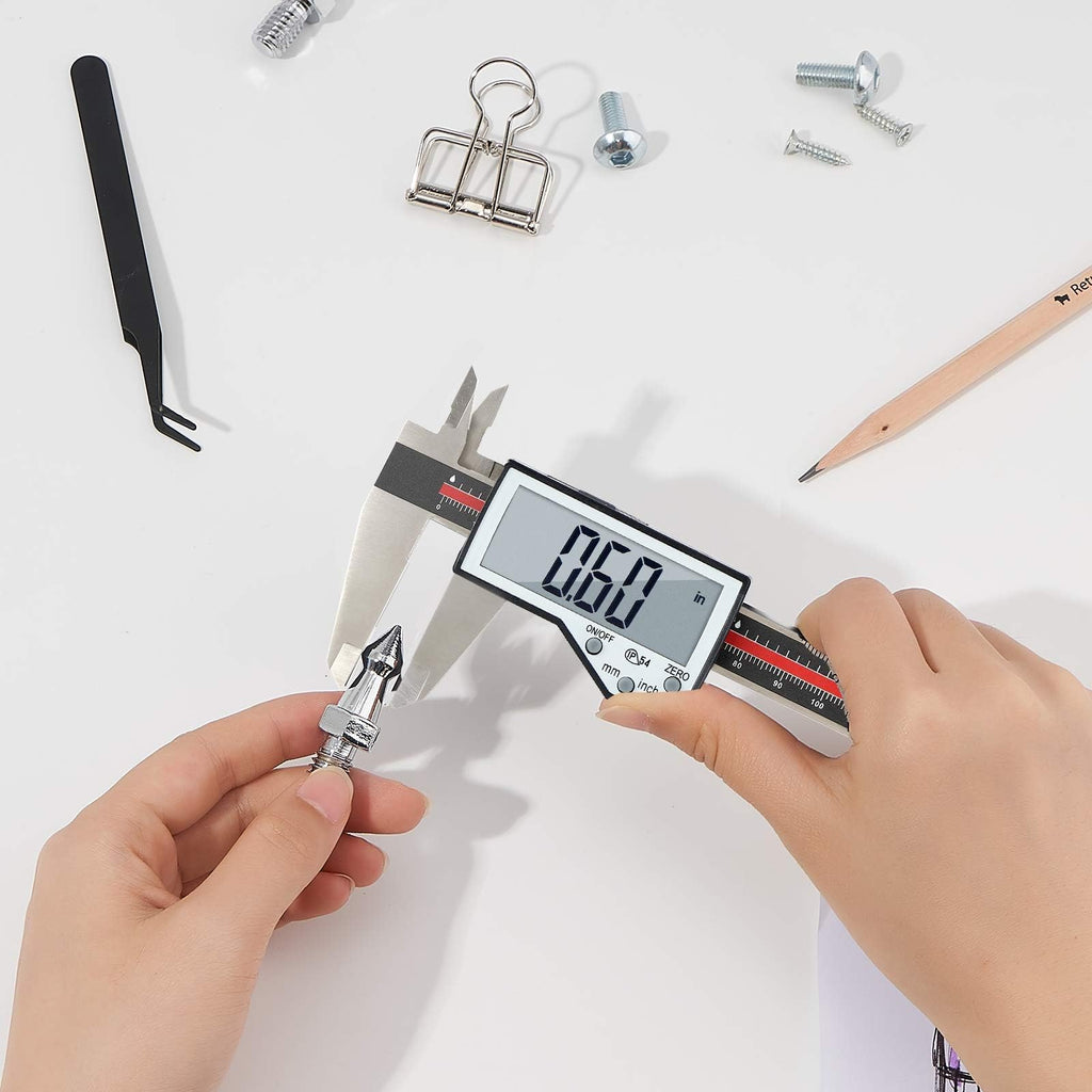 Digital Caliper, Adoric Calipers 0-6 Inch, Inch/mm Conversion, Large LCD