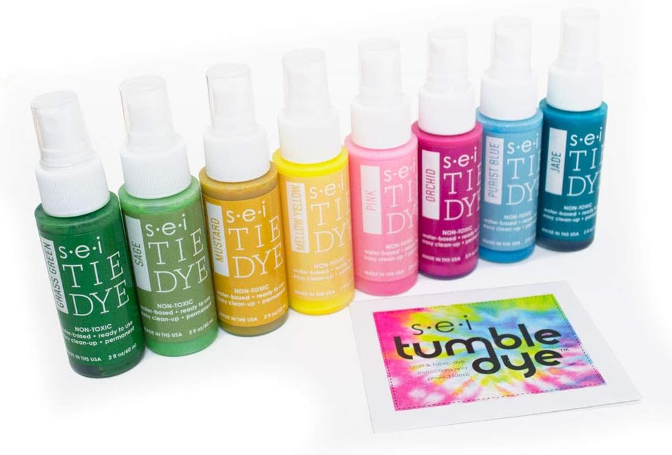 Sei Tie Dye Kit Natural Fade, 8 Color Earth Tone Fabric Dye Spray Set