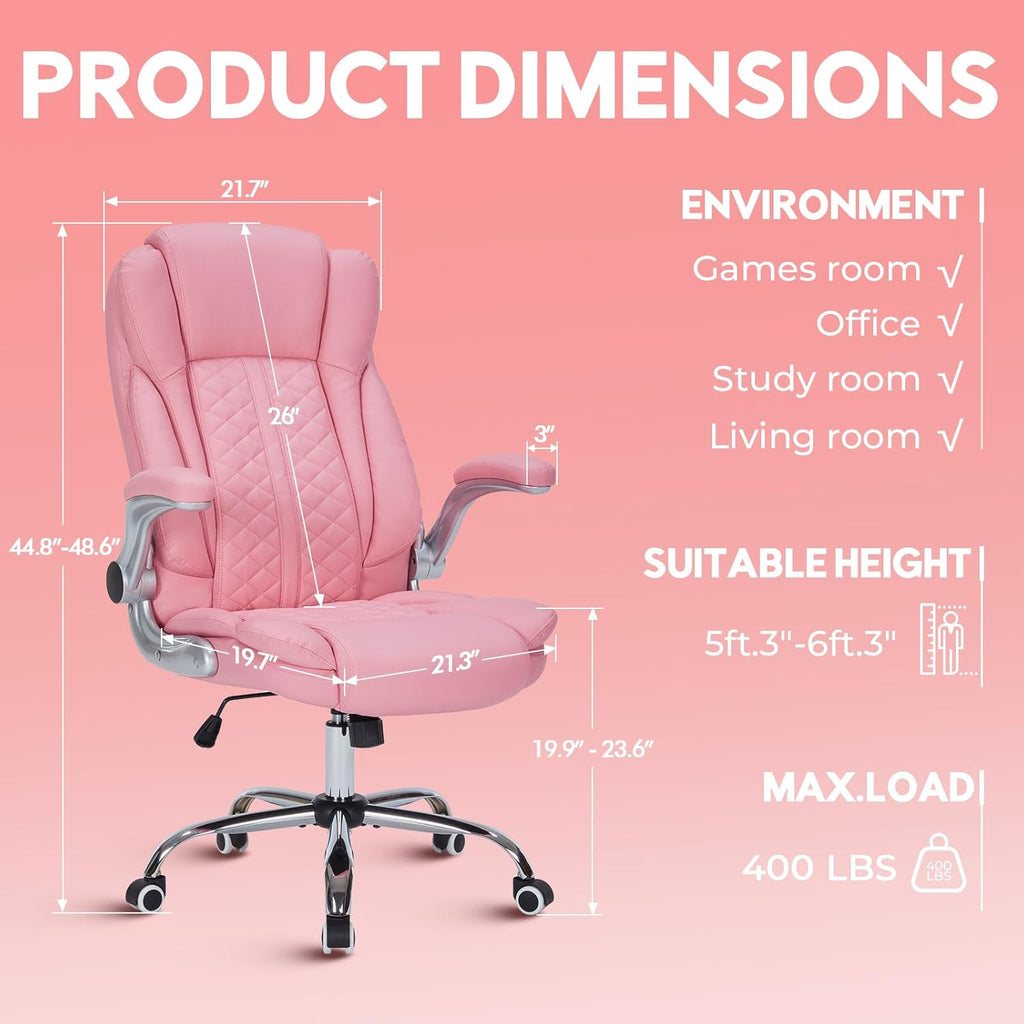 HESL 350 lb High-Back Executive Desk Chair (Multiple Colors)