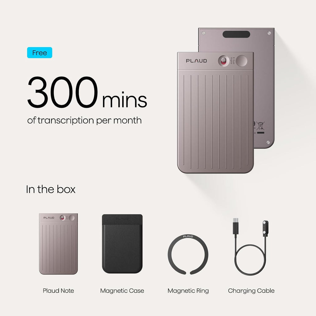Plaud Note AI Voice Recorder Transcribe & Summarize, Non-Pro Version