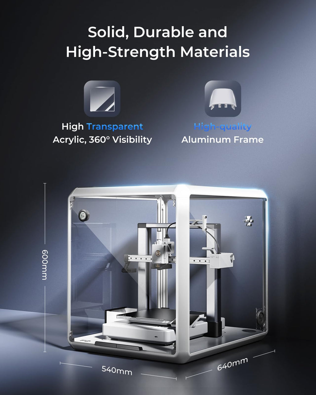 TOPCUBE F2 Mini Acrylic 3D Printer Enclosure for Bambu Lab A1 Mini
