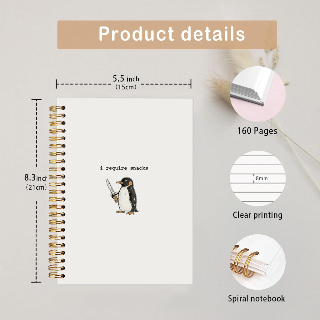 Funny Black Cat Spiral Notebook,Office Notebooks for Work