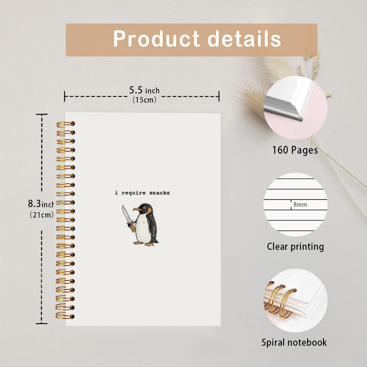 Funny Black Cat Spiral Notebook,Office Notebooks for Work