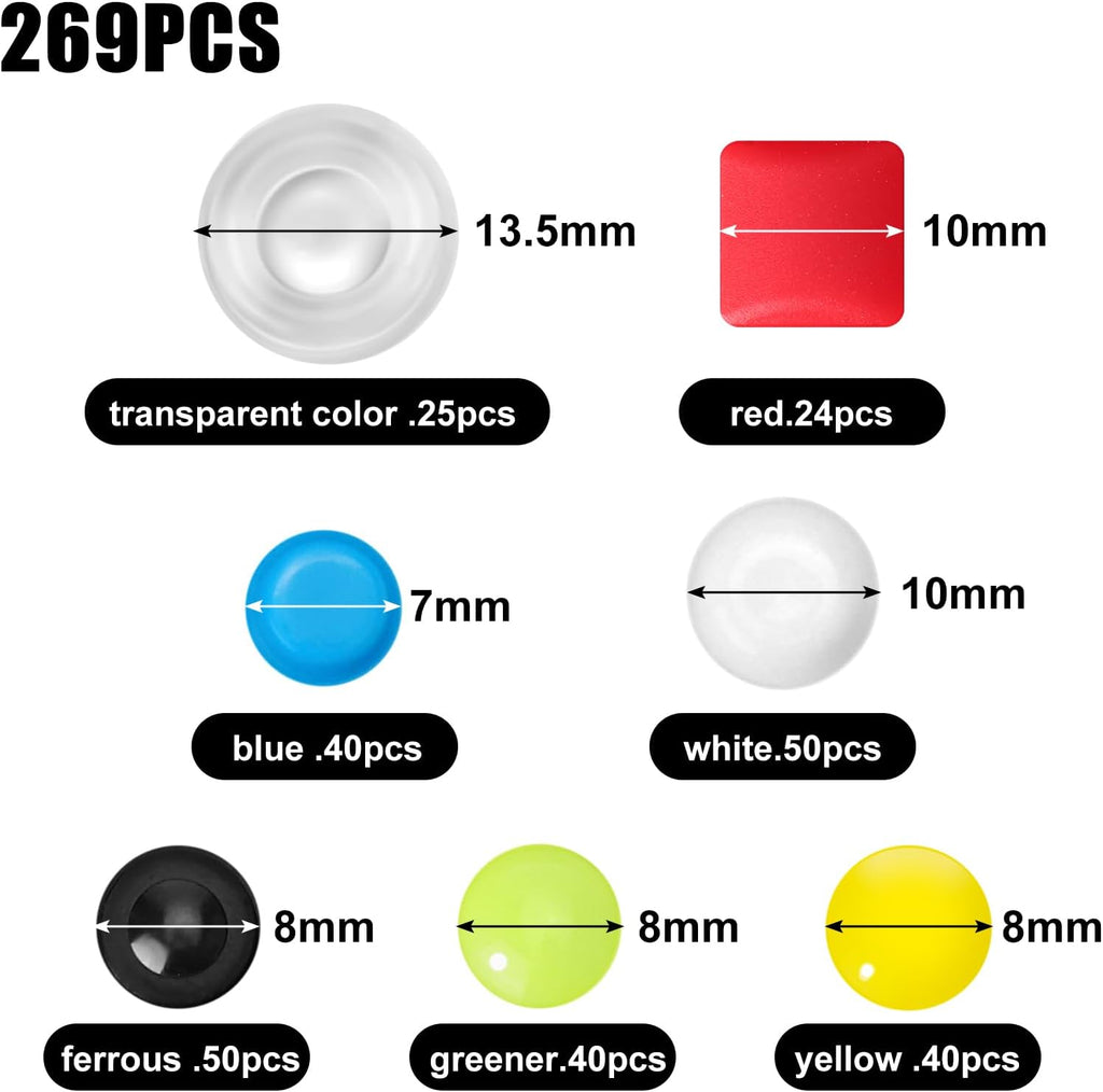 245PCS Bump Dots for Visually Impaired, Assorted Styles Braille Stickers, Low Vision Aids Adhesive Bump Dots Tactile Stickers for Blind, Elderly, Braille Bump Stickers