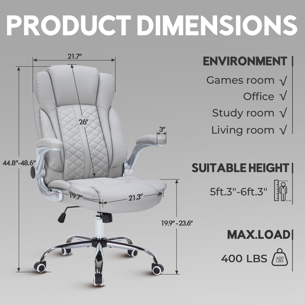 HESL 350 lb High-Back Executive Desk Chair (Multiple Colors)