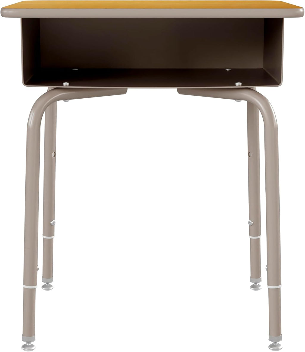 EMMA + OLIVER Adjustable Student Desk with Book Box