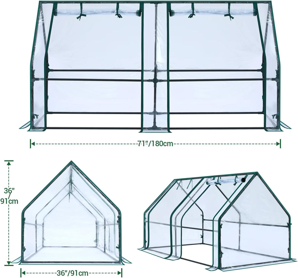 Ohuhu Portable Mini Greenhouse (71 × 36 × 36 in)